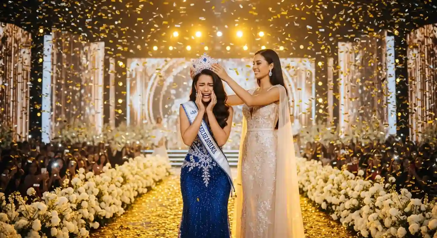 Miss World Winner Part 2 – Suchata Chuangsri of Thailand being crowned at the Miss World 2025 pageant finale in Hyderabad India