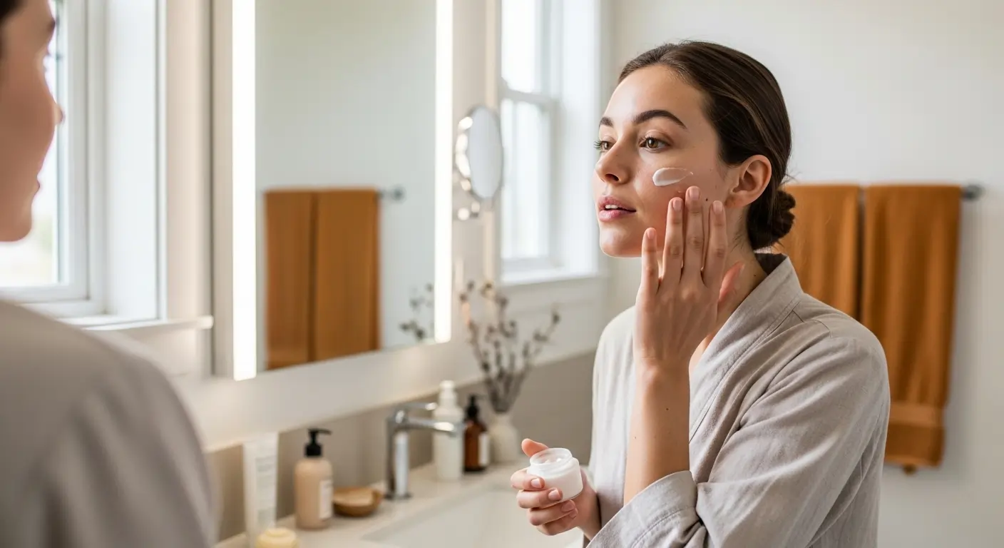 Skincare Tips for Women daily routine showing glowing skin, simple skincare habits, and natural beauty lifestyle